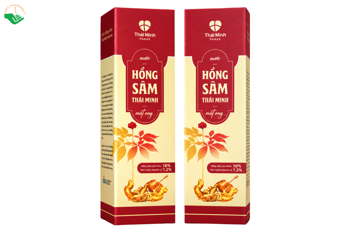 Nước hồng sâm mật ong Thái Minh hỗ trợ bồi bổ cơ thể, tăng cường sức khỏe (Chai 175ml)