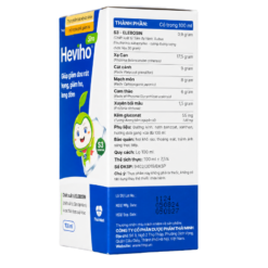 Siro Heviho Thái Minh hỗ trợ giảm ho, long đờm, làm ấm họng và tăng sức đề kháng (Chai 100ml)