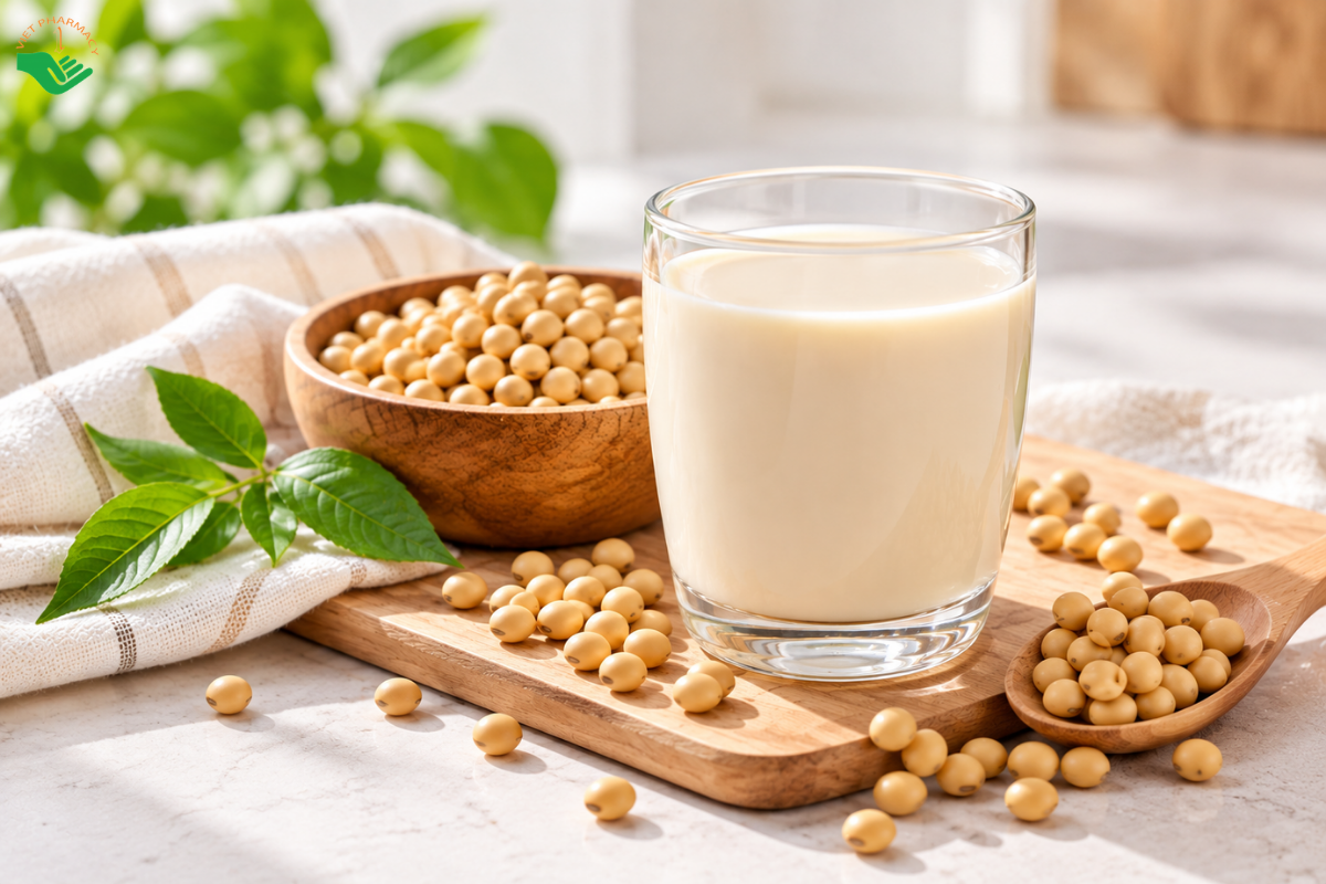 Sữa đậu nành giàu protein thực vật và isoflavone