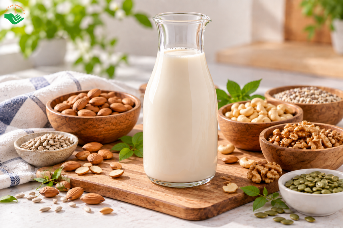 Sữa hạt bổ sung chất béo thực vật cùng nhiều vitamin và khoáng chất