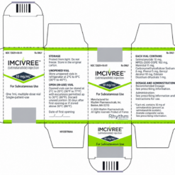 Thuốc tiêm Imcivree 10mg/ml Rhythm Pharmaceuticals điều trị béo phì do rối loạn di truyền hiếm gặp (Hộp 1 lọ)