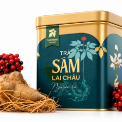 Trà Sâm Lai Châu nguyên lá Thái Minh hỗ trợ bảo vệ, tăng cường sức khỏe (Hộp thiếc 100g)