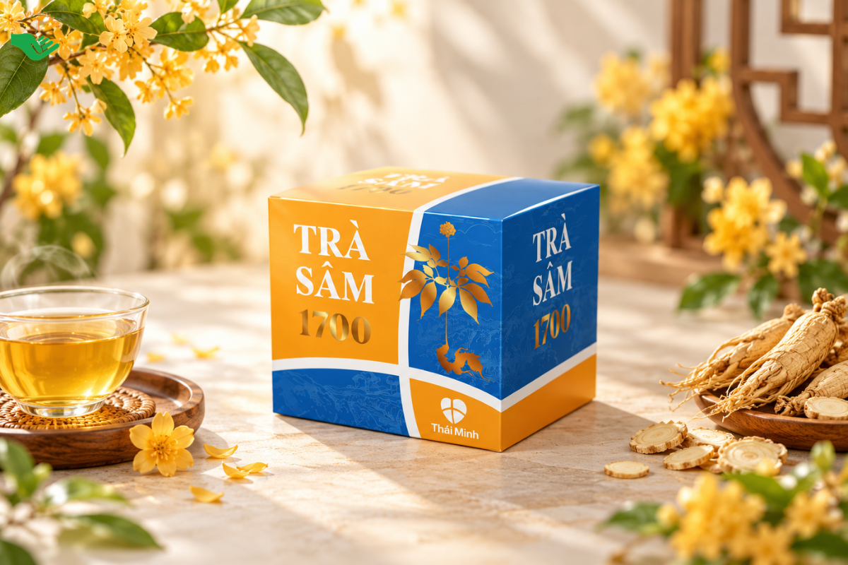 Trà sâm 1700 Thái Minh hỗ trợ cải thiện giấc ngủ, tăng cường sức khỏe (Hộp 20 gói)