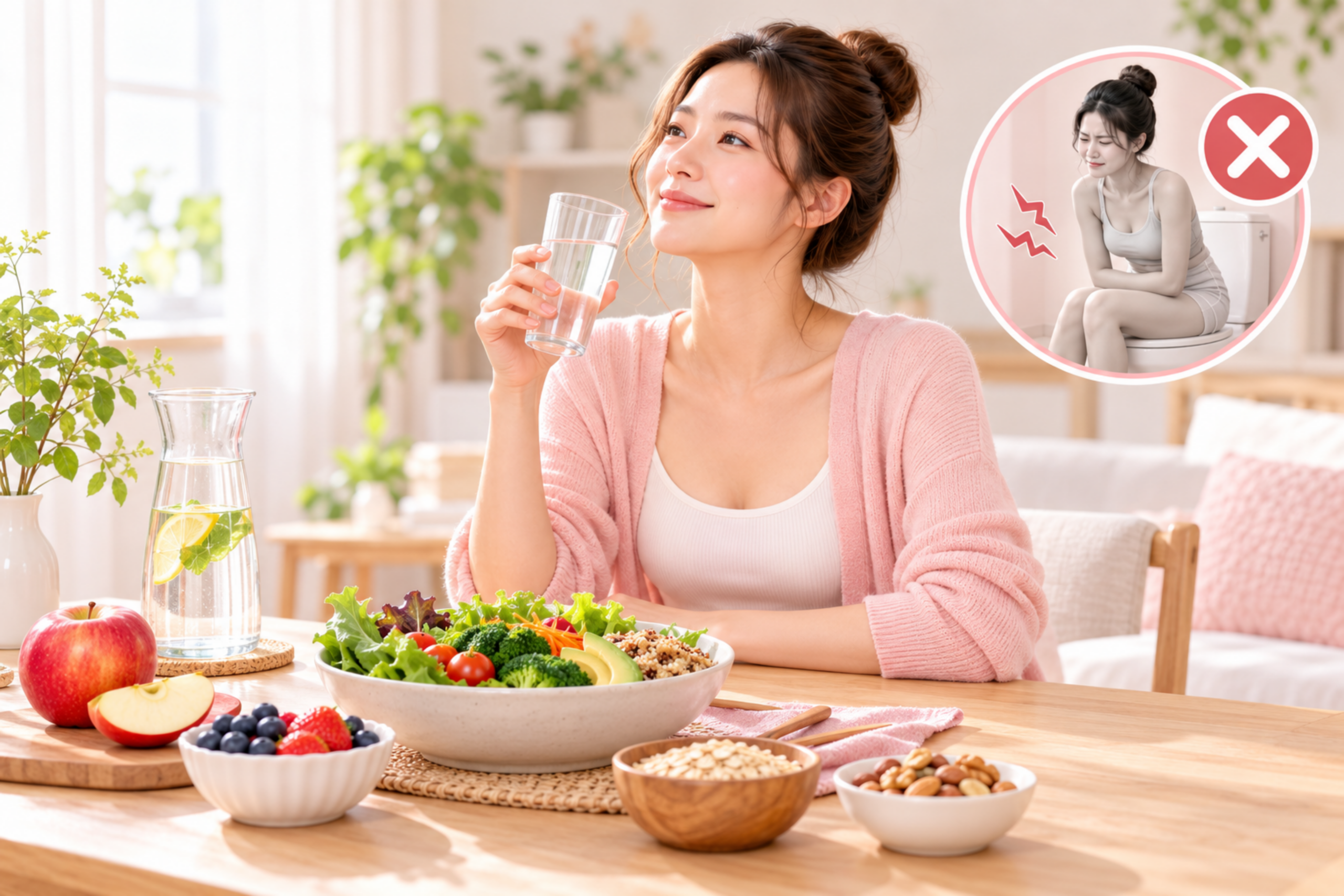 Uống đủ nước, bổ sung chất xơ và hạn chế rặn mạnh khi đi vệ sinh