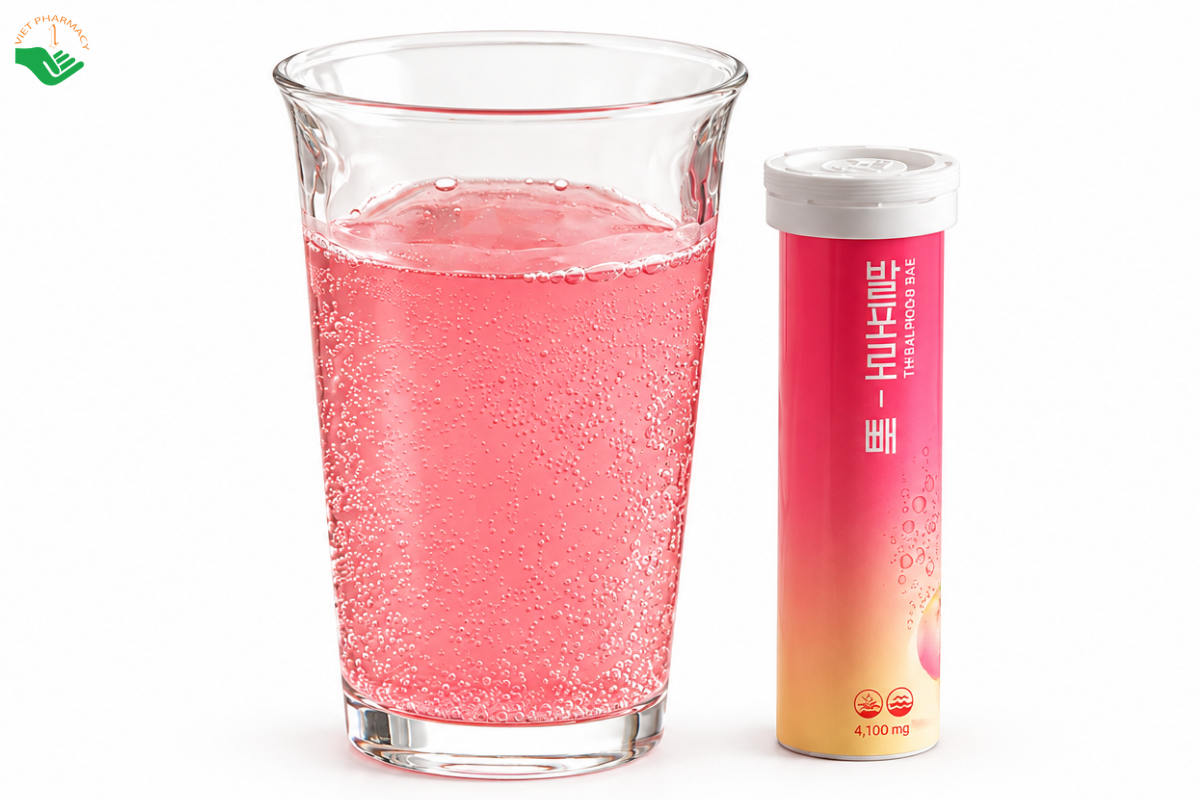 Viên sủi Balporo BBae BBae Lab hỗ trợ hạn chế chuyển hóa carbohydrate thành chất béo, hỗ trợ giảm béo (Hộp 3 Ống x 10 viên)