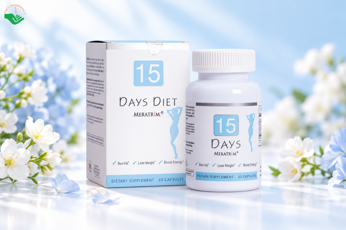 Viên uống 15 Days Meratrim Nature Gift hỗ trợ giảm cân, kiểm soát cân nặng (Hộp 60 viên)