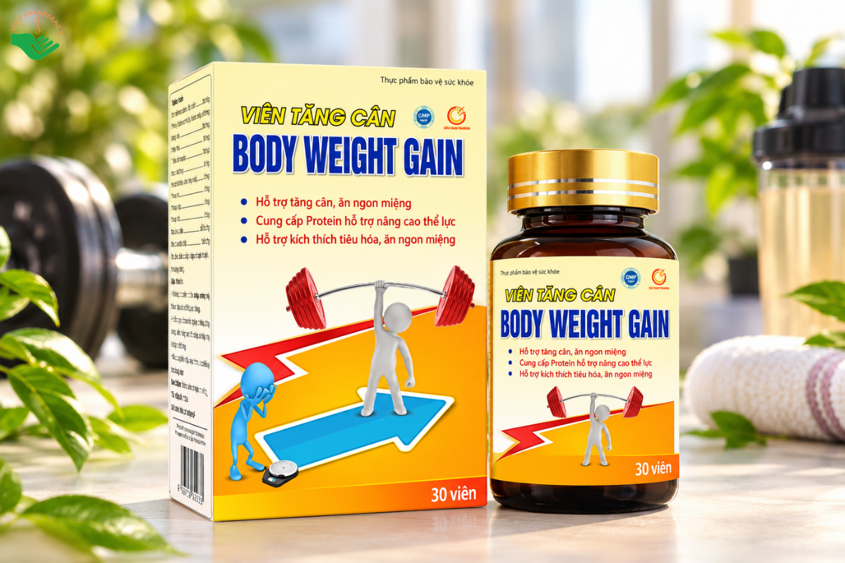 Viên uống Body Weight Gain USA-VIP hỗ trợ hấp thu dinh dưỡng, nâng cao thể lực và cân nặng (Hộp 30 viên)