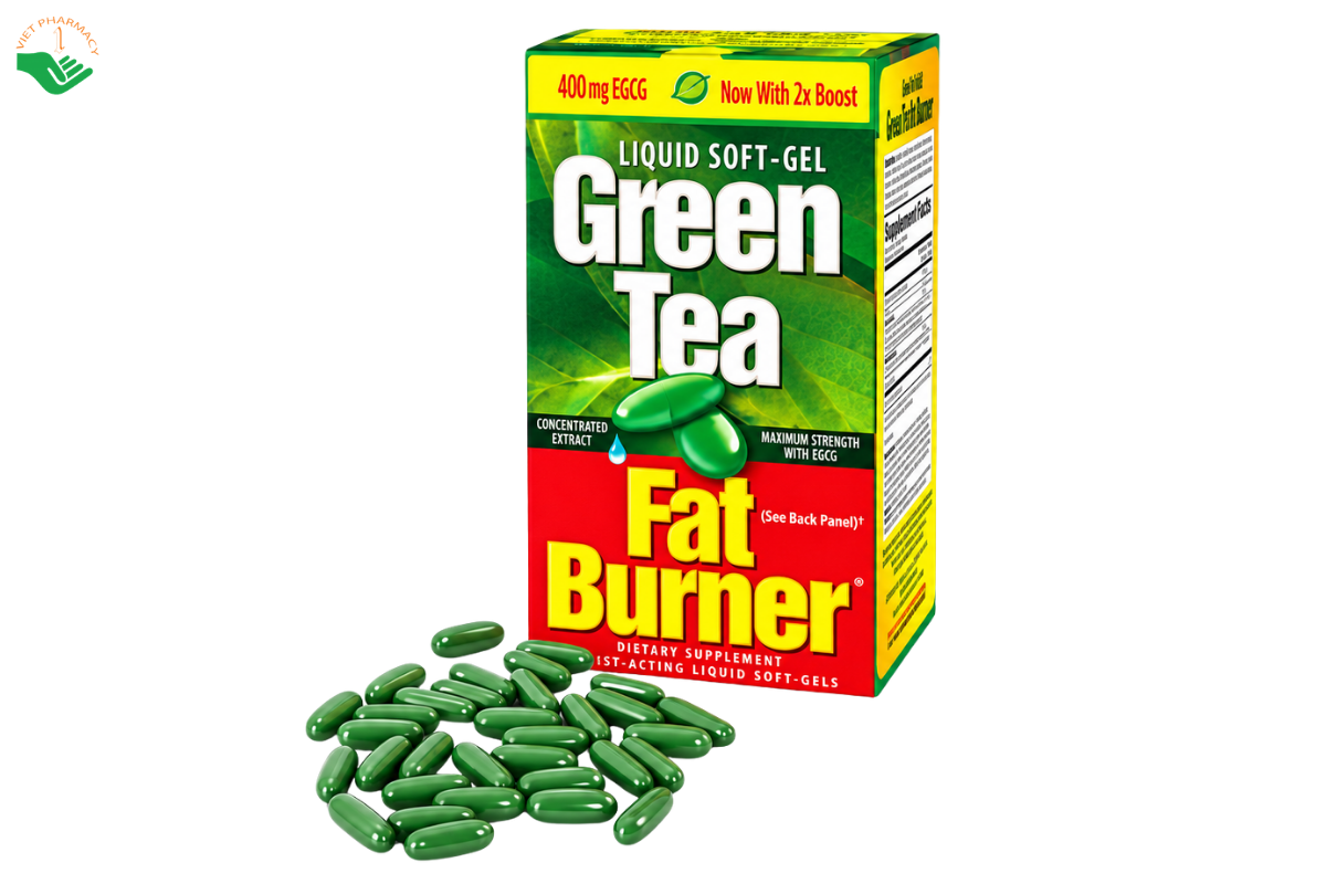 Viên uống Green Tea Fat Burner Applied Nutrition hỗ trợ giảm cân, tăng cường chuyển hóa (Hộp 200 viên)