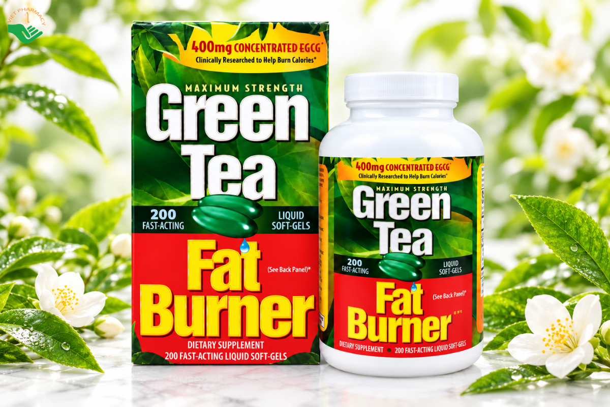 Viên uống Green Tea Fat Burner Applied Nutrition hỗ trợ giảm cân, tăng cường chuyển hóa (Hộp 200 viên)