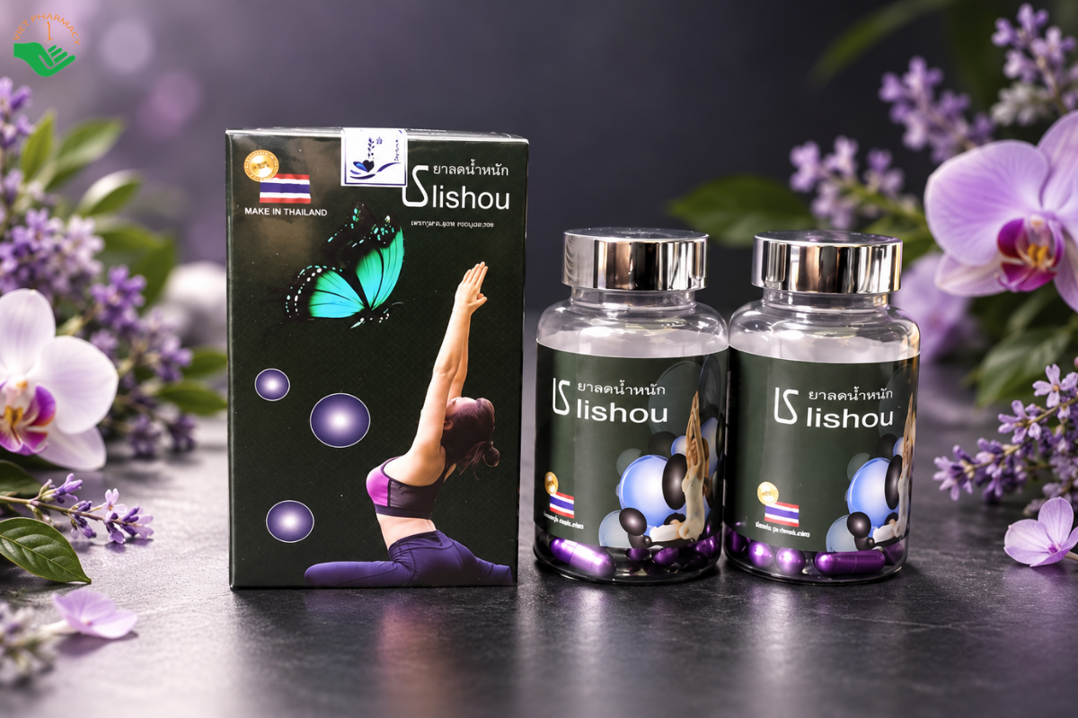 Viên uống Lishou Tím hỗ trợ kiểm soát cân nặng, hạn chế hấp thu chất béo (Hộp 40 viên)