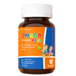 Viên uống Omega Kids Thái Minh bổ sung Omega, vitamin D3 và K2 hỗ trợ não bộ, mắt và xương (Lọ 60 viên)