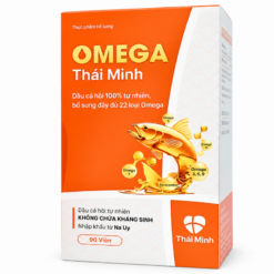 Viên uống Omega Thái Minh bổ sung acid béo, vitamin D3 hỗ trợ tim mạch và não bộ (Lọ 90 viên)