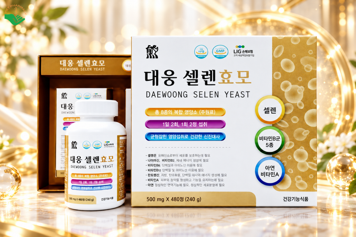 Viên uống Selen Yeast Daewoong Life Science bổ sung selen, vitamin và khoáng chất, hỗ trợ chuyển hóa năng lượng (Hộp 240 viên)