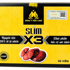Viên uống Slim X3 Đông Y Mộc Linh Cảnh Anh Organic hỗ trợ giảm mỡ máu, hạn chế tích tụ mỡ thừa (Hộp 30 viên)