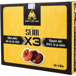 Viên uống Slim X3 Đông Y Mộc Linh Cảnh Anh Organic hỗ trợ giảm mỡ máu, hạn chế tích tụ mỡ thừa (Hộp 30 viên)
