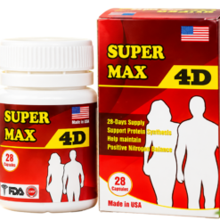 Viên uống Super Max 4D Natural Vitamins Laboratory bổ sung protein, hỗ trợ tăng cân (Hộp 28 viên)