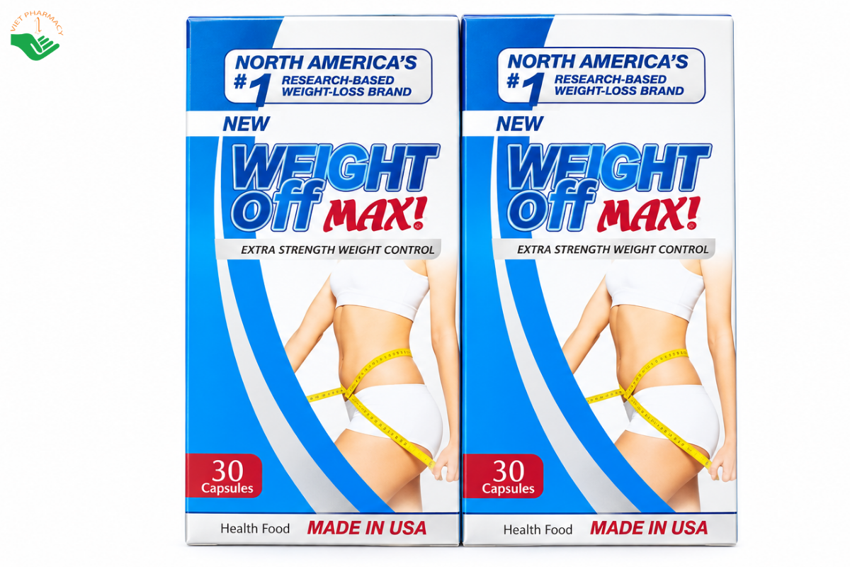 Viên uống Weight Off Max hỗ trợ kiểm soát cân nặng, hạn chế tích tụ mỡ thừa (Hộp 30 viên)