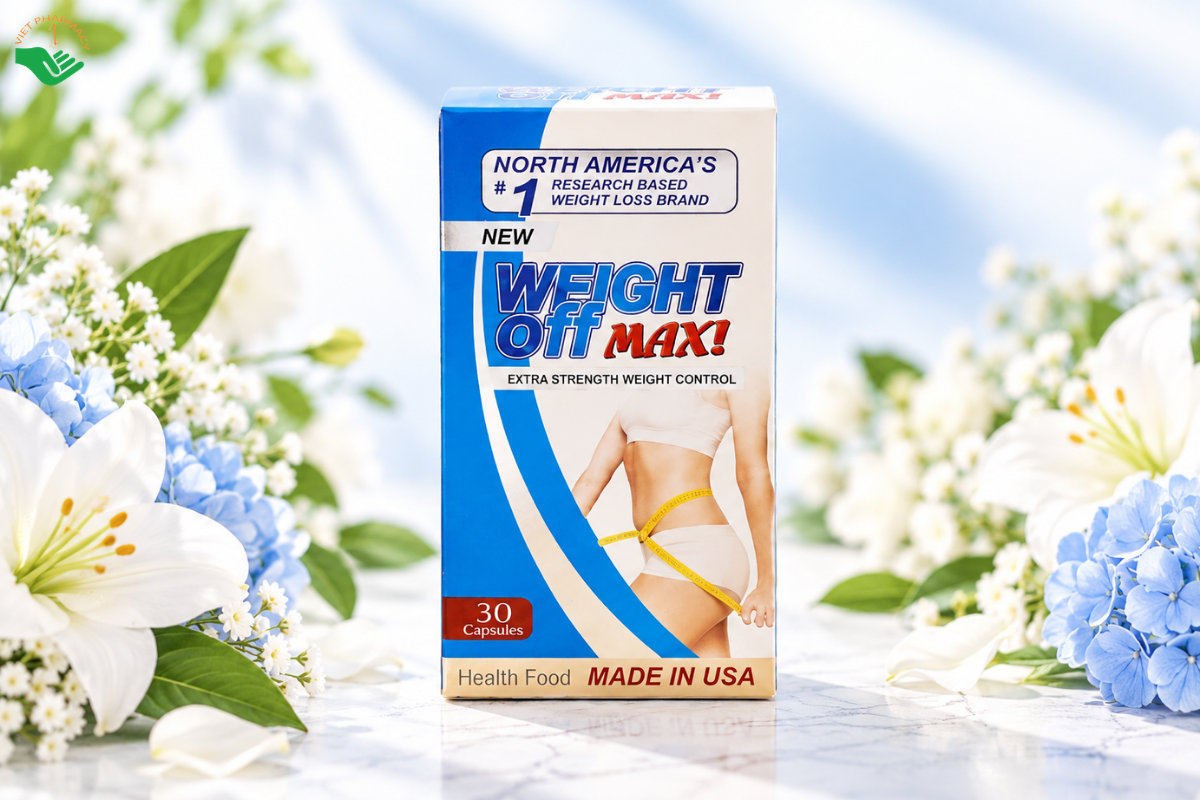 Viên uống Weight Off Max hỗ trợ kiểm soát cân nặng, hạn chế tích tụ mỡ thừa (Hộp 30 viên)