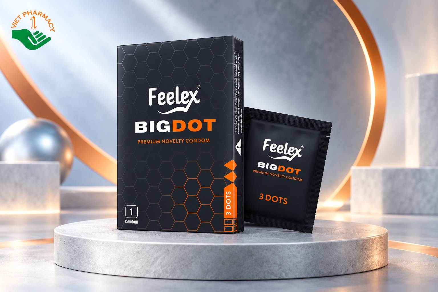 Bao cao su Feelex Bigdot 3 bi mang lại cảm giác mới lạ cho cặp đôi