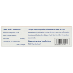 Thuốc Calcitriol DHT 0.25mcg Dược Phẩm Hà Tây (Hộp 3 vỉ x 30 viên)