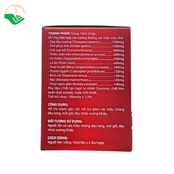 Cao Phục Khớp Thảo Dược Hà Nội hỗ trợ giảm đau lưng, mỏi gối, đau nhức xương khớp (Hộp 1 Lọ x 100ml) - Ảnh 4