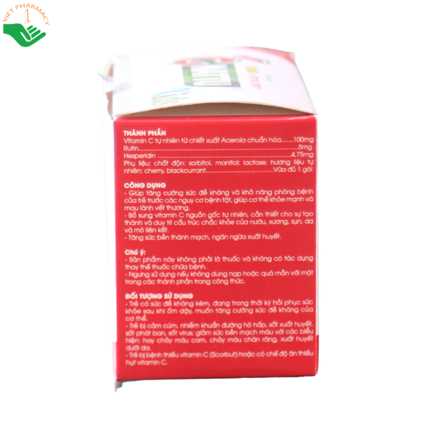 Cốm C-NATTU Kids giúp bổ sung vitamin C tự nhiên và tăng cường sức đề kháng cho trẻ (hộp 20 gói)