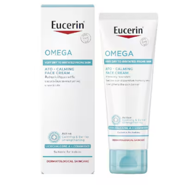Kem dưỡng ẩm làm dịu da Eucerin Omega Ato Calming Face Cream (Tuýp 50ml)