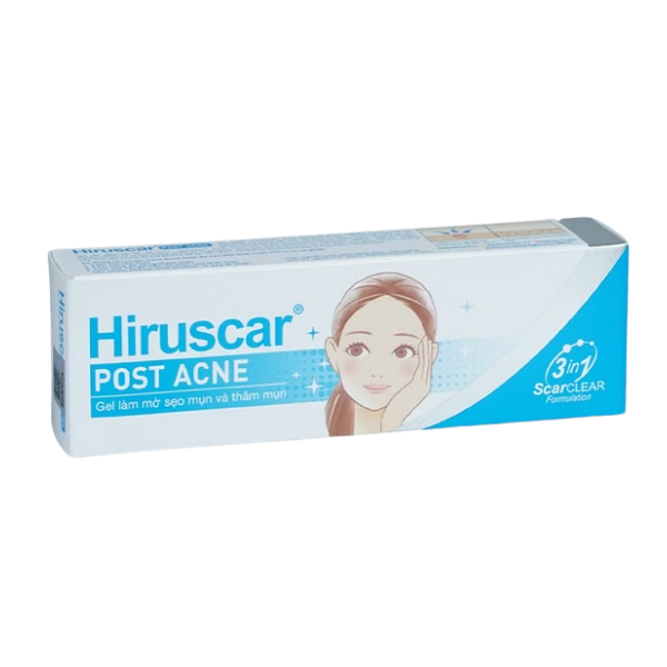 Gel mờ sẹo mụn mờ thâm Hiruscar Post Acne (Tuýp 10g)
