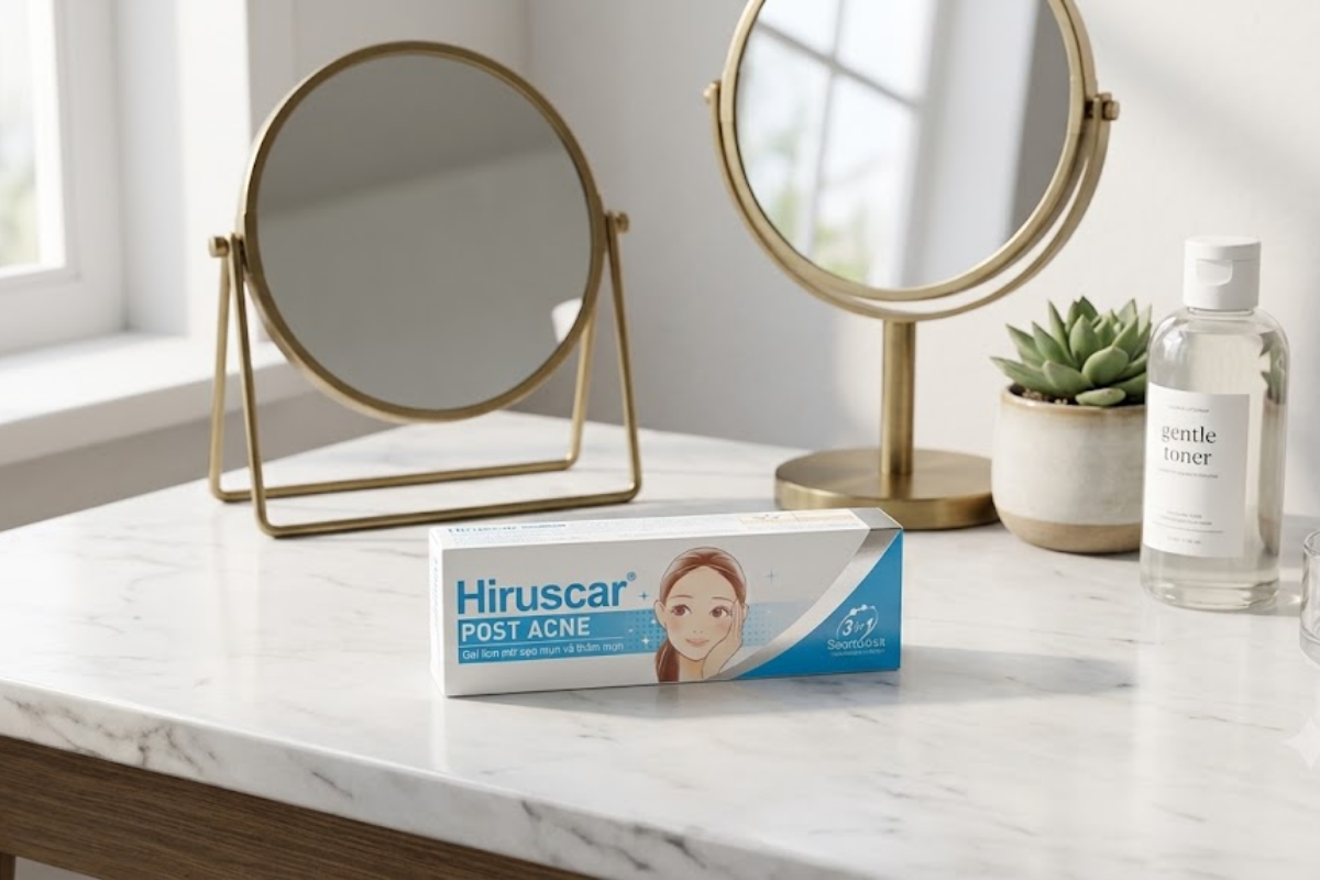 Gel mờ sẹo mụn mờ thâm Hiruscar Post Acne (Tuýp 10g)