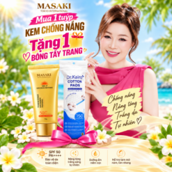 Kem chống nắng nâng tông - dưỡng trắng - che khuyết điểm Masaki (Tuýp 70g)