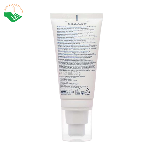 Kem dưỡng kiềm dầu CeraVe Oil Control Moisturizing Gel-Cream kiểm soát dầu thừa, cấp ẩm đến 24 giờ (Tuýp 52ml) - Ảnh 6