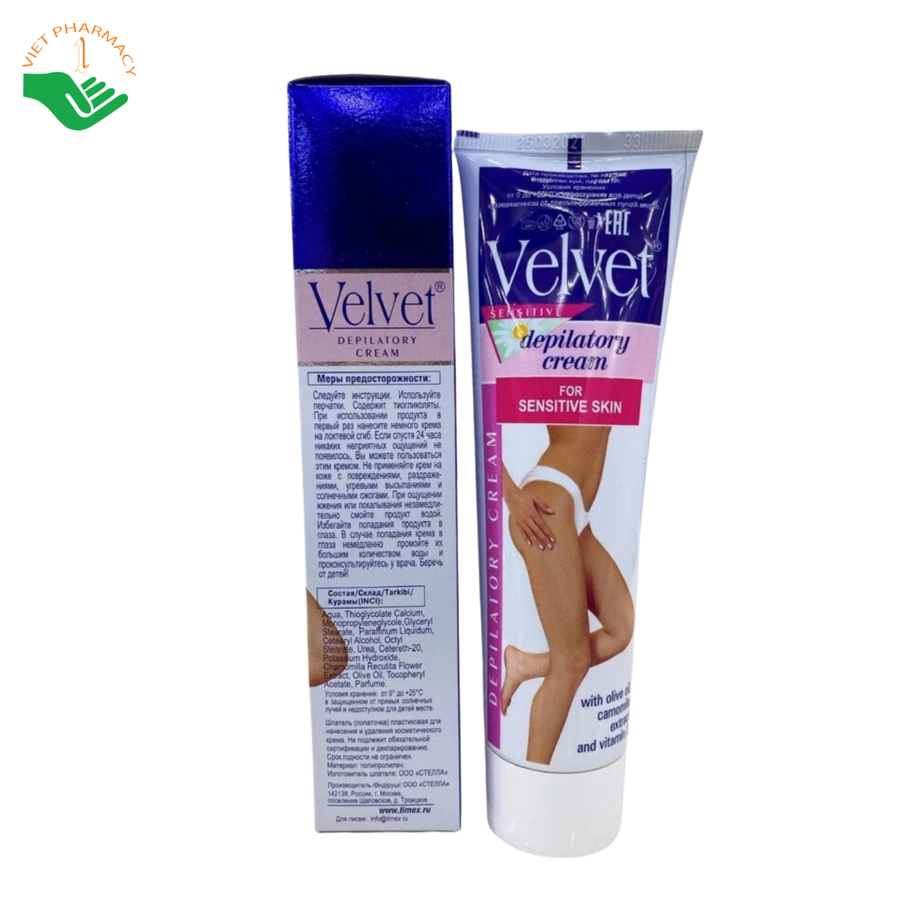 Kem tẩy lông Velvet giúp loại bỏ lông, làm mềm và chăm sóc da (Tuýp 100ml) - Ảnh 3