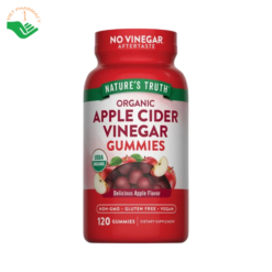 Kẹo dẻo giấm táo Apple Cider Vinegar Organic Gummies Nature’s Truth bổ sung giấm táo hữu cơ (Lọ 120 viên)