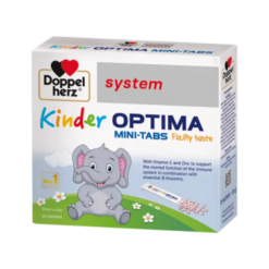 Cốm bổ sung Vitamin C, Kẽm và Vitamin nhóm B Kinder Optima Mini-Tabs Doppelherz (Hộp 20 gói)
