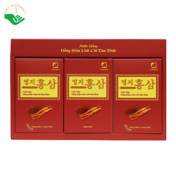 Nước uống Hồng sâm linh chi Tâm Bình bồi bổ, phục hồi sức khỏe (Hộp 15 túi x 70ml) - Ảnh 3