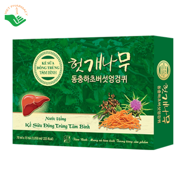 Nước uống Kế sữa đông trùng Tâm Bình hỗ trợ thanh lọc cơ thể, giải độc gan (Hộp 15 túi x 70ml) - Ảnh 2