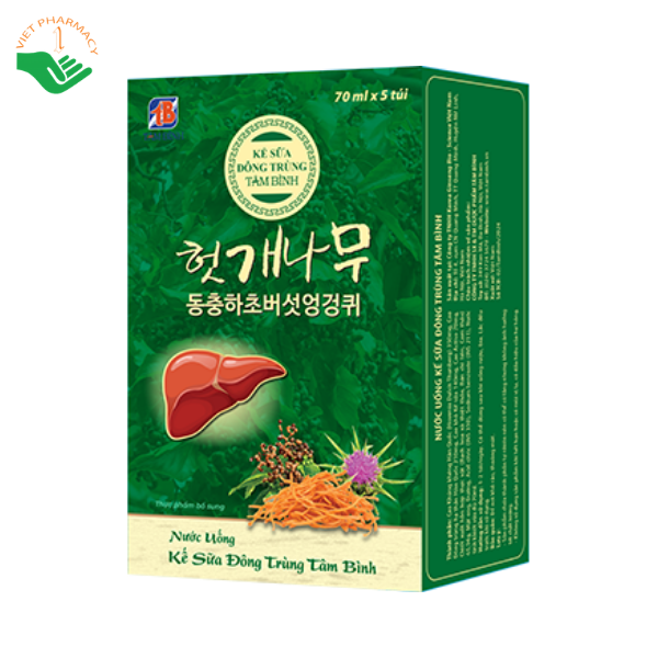 Nước uống Kế sữa đông trùng Tâm Bình hỗ trợ thanh lọc cơ thể, giải độc gan (Hộp 15 túi x 70ml) - Ảnh 3
