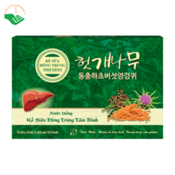 Nước uống Kế sữa đông trùng Tâm Bình hỗ trợ thanh lọc cơ thể, giải độc gan (Hộp 15 túi x 70ml)
