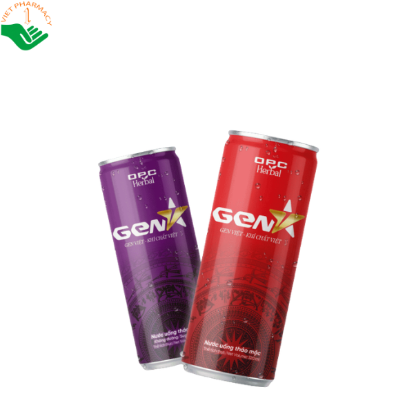 Nươc uống thảo mộc GEN – V OPC HERBAL hỗ trợ hệ tiêu hóa, thanh nhiệt giải độc (Hộp 6 lon)