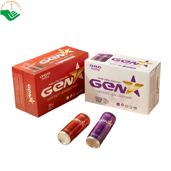 Nươc uống thảo mộc GEN – V OPC HERBAL hỗ trợ hệ tiêu hóa, thanh nhiệt giải độc (Hộp 6 lon)