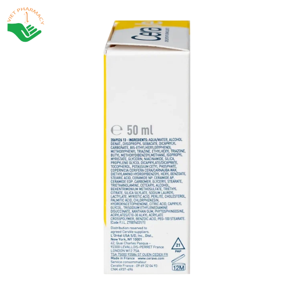 Sữa chống nắng CeraVe Invisible Dry Touch Fluid Sunscreen SPF50+ PA++++ kiềm dầu đến 12 giờ (Chai 50ml) - Ảnh 4