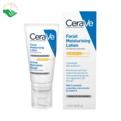 Sữa dưỡng ẩm Facial Moisturising Lotion AM SPF25 CeraVe chống nắng, duy trì độ ẩm suốt 24 giờ (Tuýp 52ml)