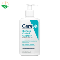 Sữa rửa mặt Blemish Control Cleanser CeraVe giảm mụn, kiểm soát bã nhờn cho da dầu mụn (Chai 236ml)
