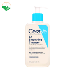 Sữa rửa mặt Renewing SA Cleanser CeraVe làm sạch, tẩy tế bào chết nhẹ nhàng và thông thoáng lỗ chân lông (Chai 236ml)