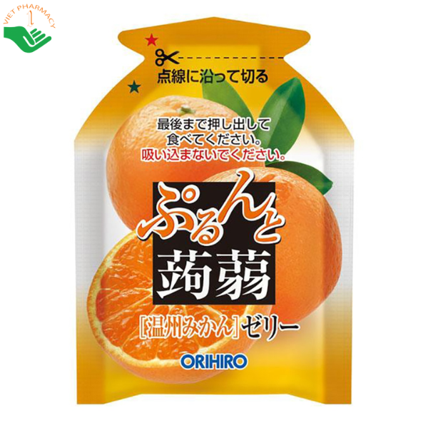 Thạch Cam Orihiro bổ xung chất xơ và vitamin (Túi 6 gói)