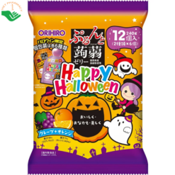 Thạch trái cây Happy Halloween vị nho và cam (túi 12 gói)