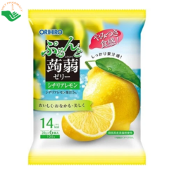 Thạch trái cây vị chanh Orihiro Nhật Bản (túi 6 gói)