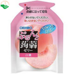Thạch trái cây vị đào trắng Orihiro (túi 6 gói)