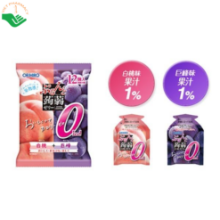 Thạch trái cây vị đào và nho tím Orihiro (túi 12 gói)