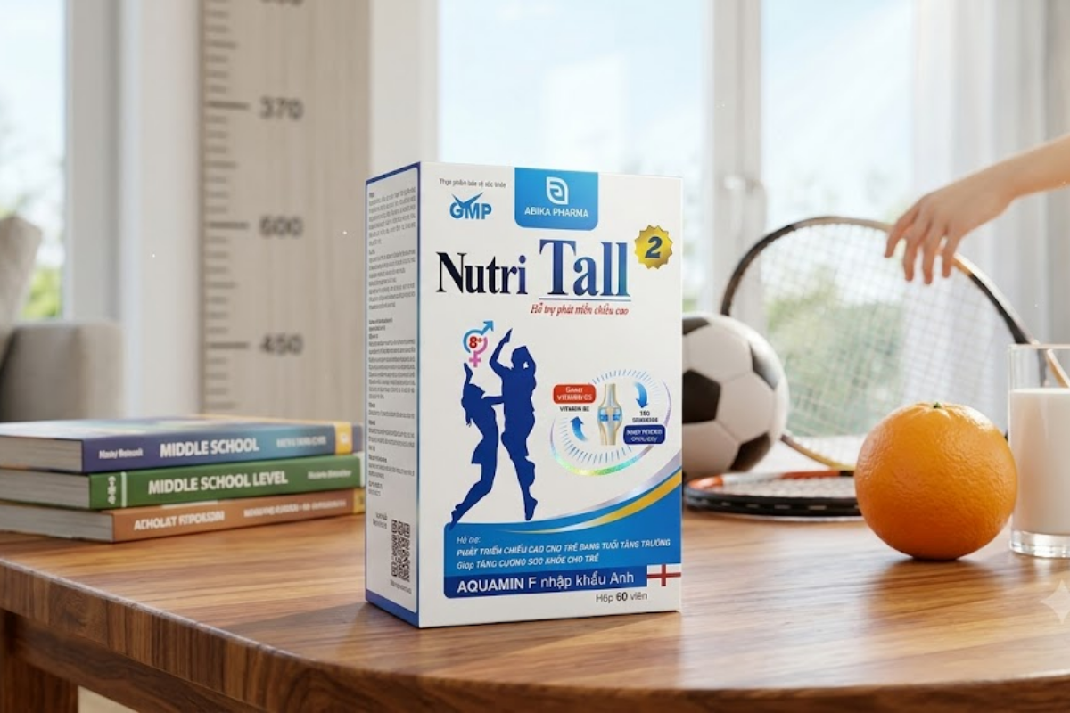 Thực phẩm bảo vệ sức khỏe bổ sung canxi Nutri Tall 2 (Hộp 60 viên)